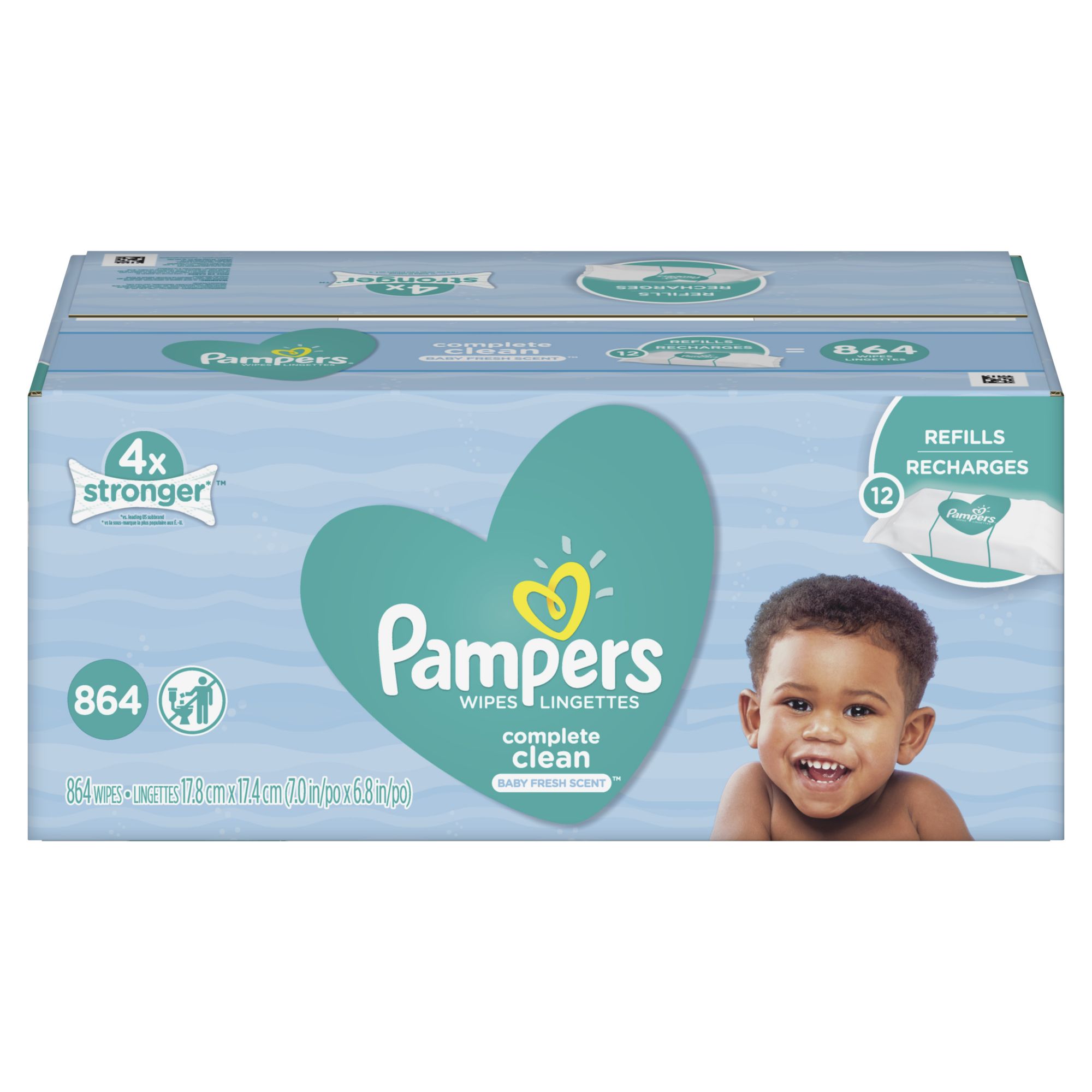 pampers sensitive wipes 864