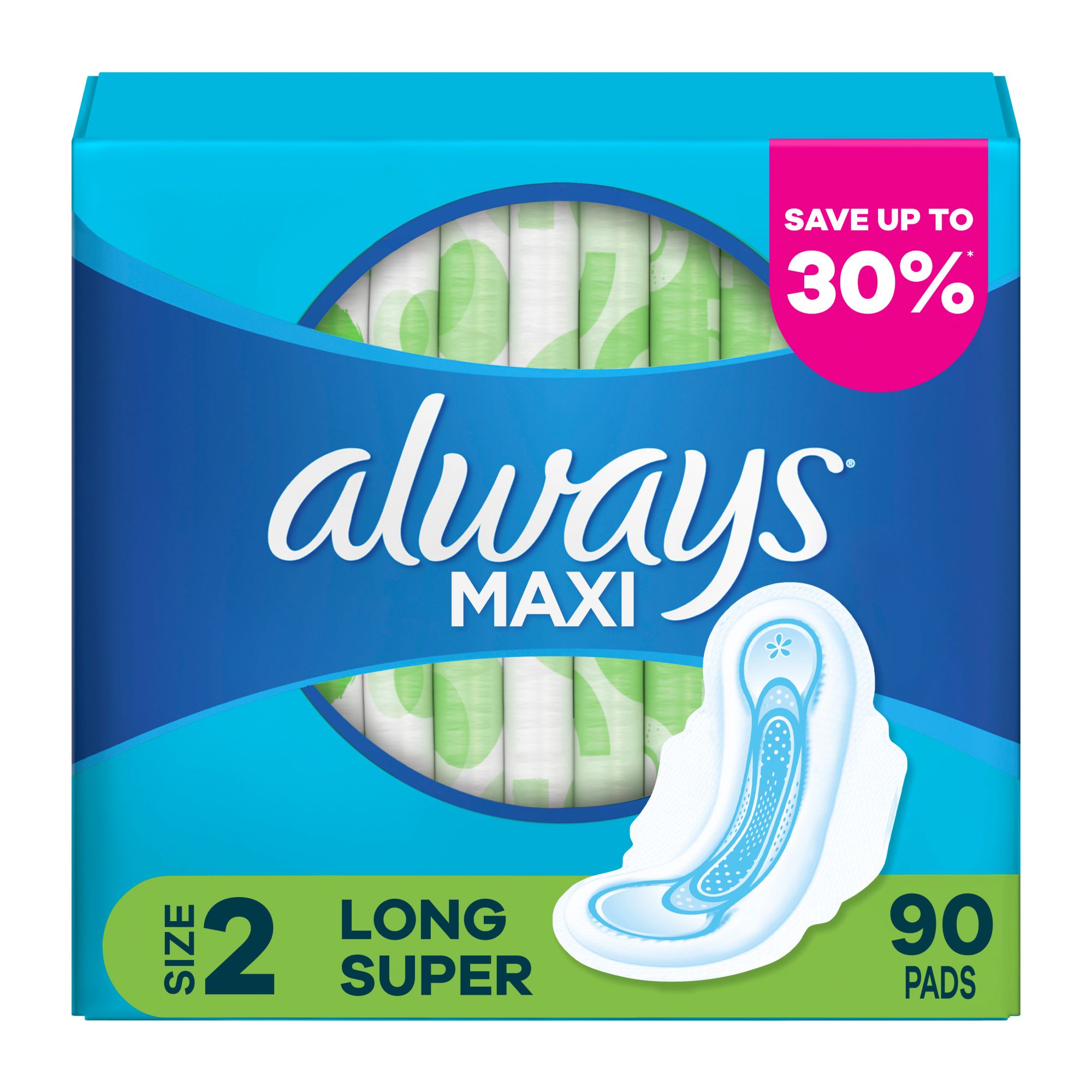 Always Ultra Thin Unscented Overnight Pads with Flexi-Wings - Size 4., 80  ct.