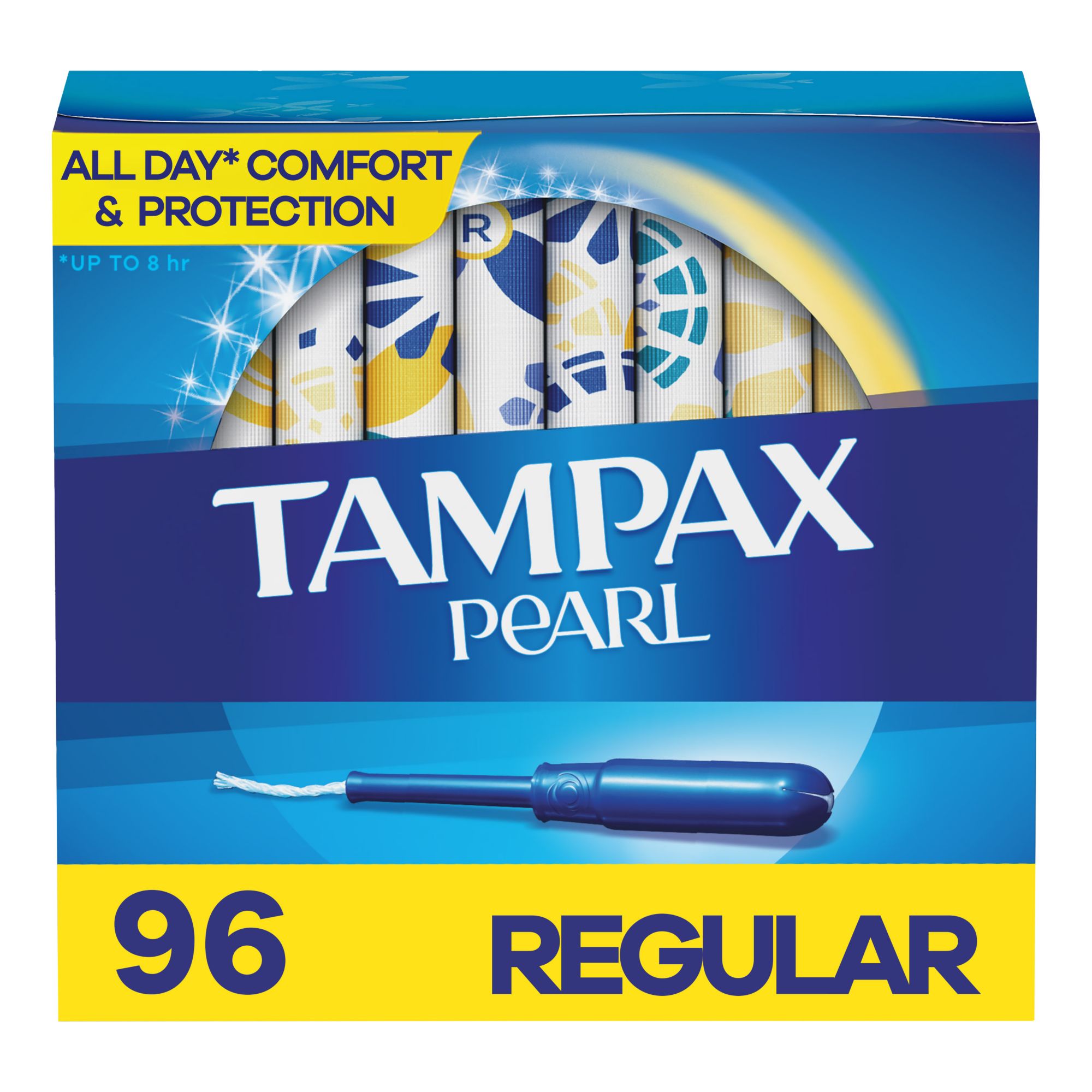 Tampax Pearl Plastic Unscented Tampons, Ultra Absorbency, 18 Count