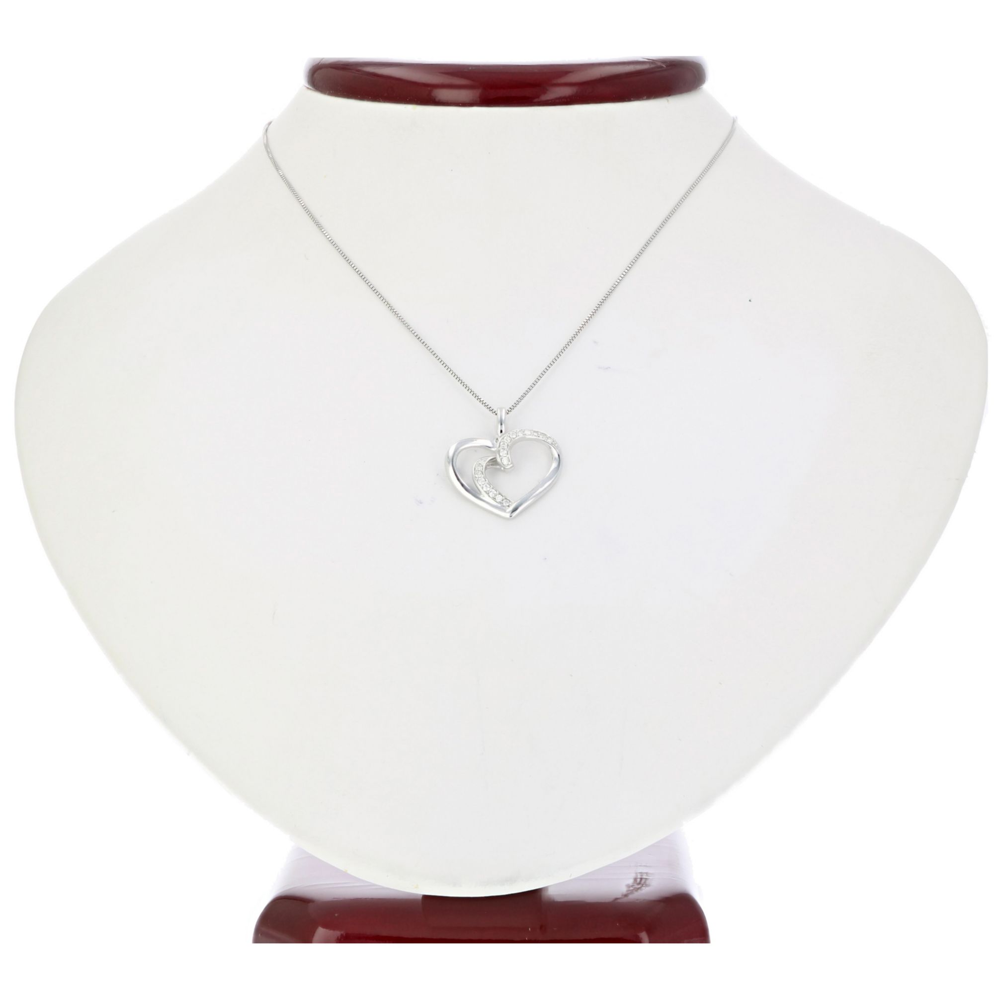 1/5 CT. T.W. Diamond Heart Assorted Charm Bracelet in Sterling Silver