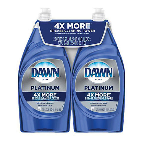 Dawn Platinum Refreshing Rain Dishwashing Liquid Dish Soap, 2 pk./40 fl. oz.