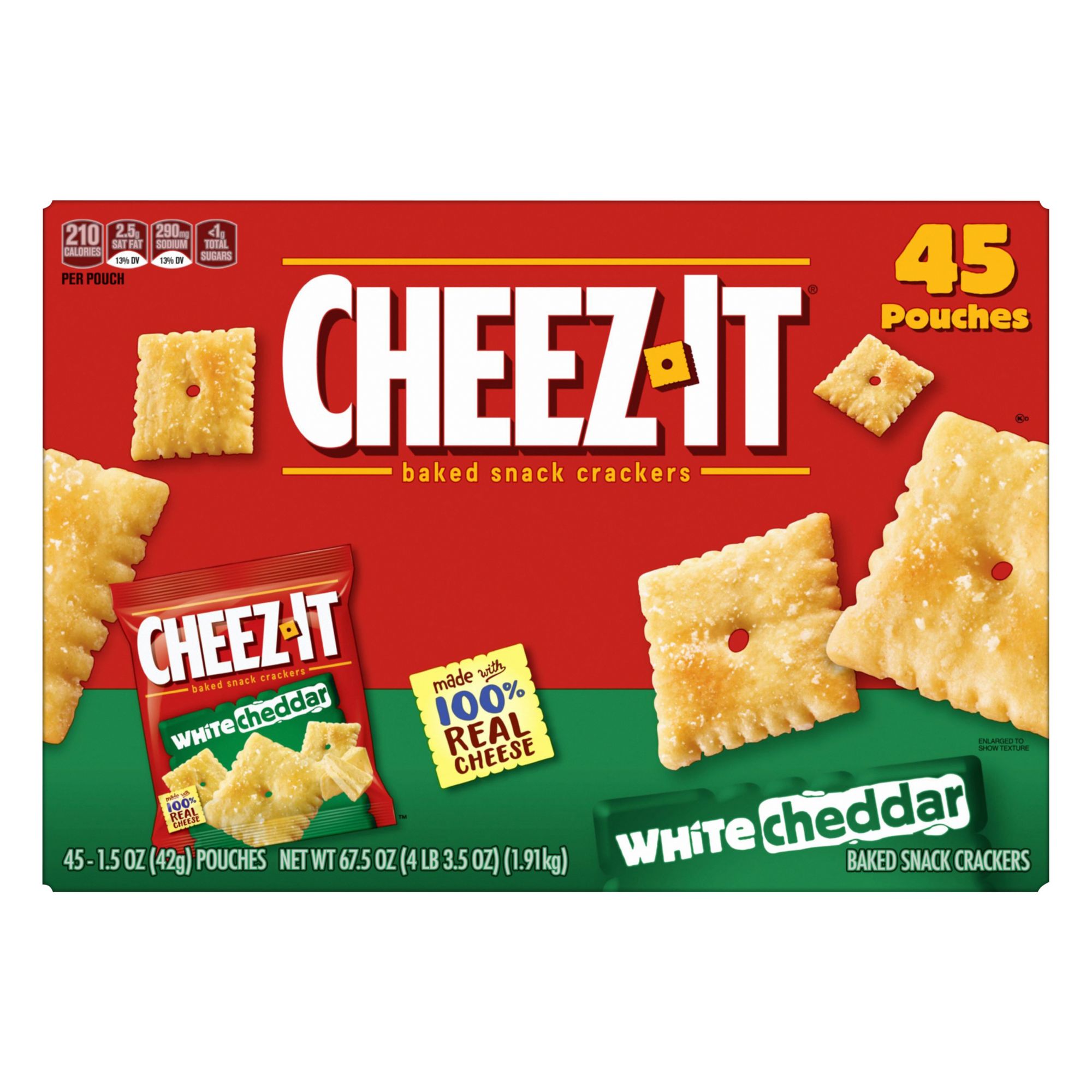 CheezIt White Cheddar Baked Snack Packs, 45 pk BJ's Wholesale Club