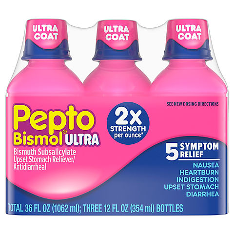 Pepto Bismol Original Flavor Liquid Ultra, 3 ct.