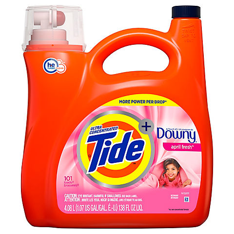 Tide with Downy April Fresh Ultra Concentrated Liquid Laundry Detergent, 138 fl. oz.
