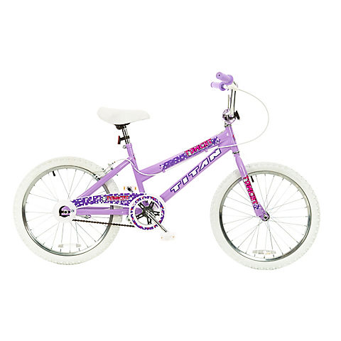Titan Tomcat 20" Girl's BMX Bike with Pads - Lavender