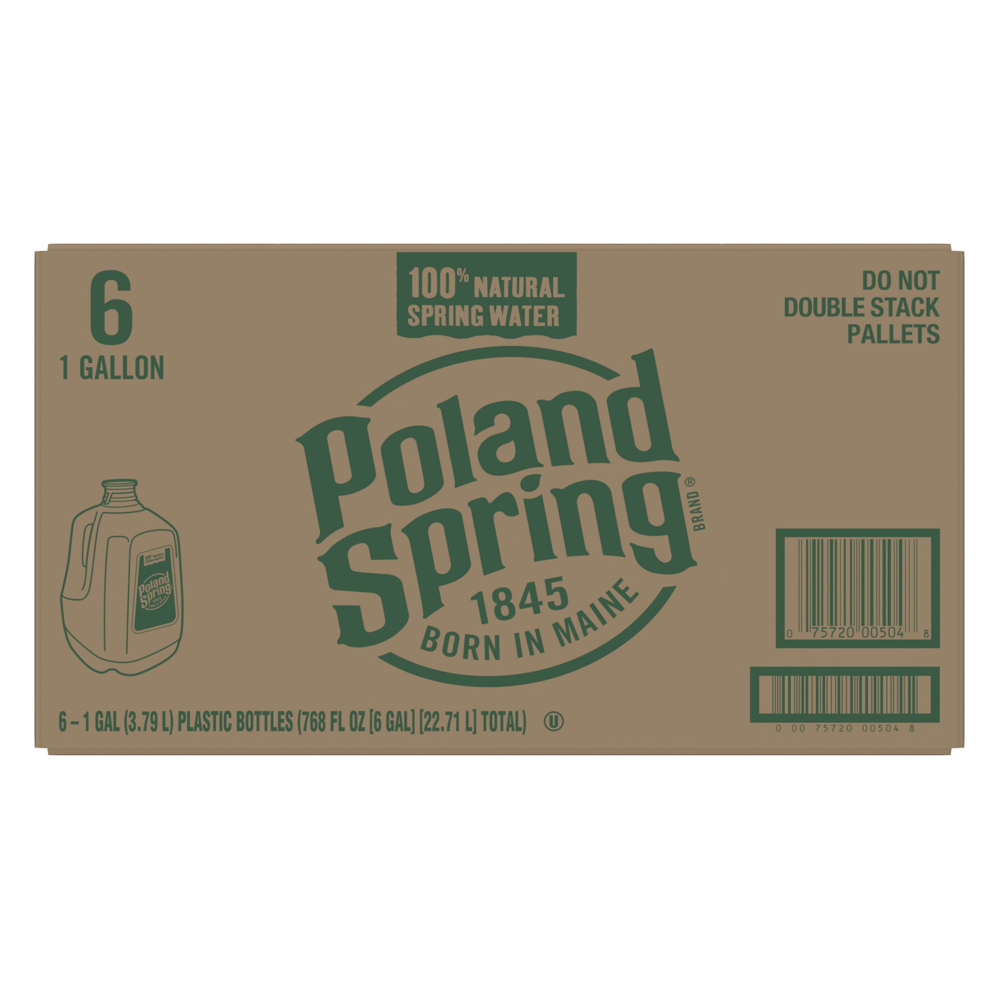 Poland Spring 100% Natural Spring Water, 6 pk./1 gal.