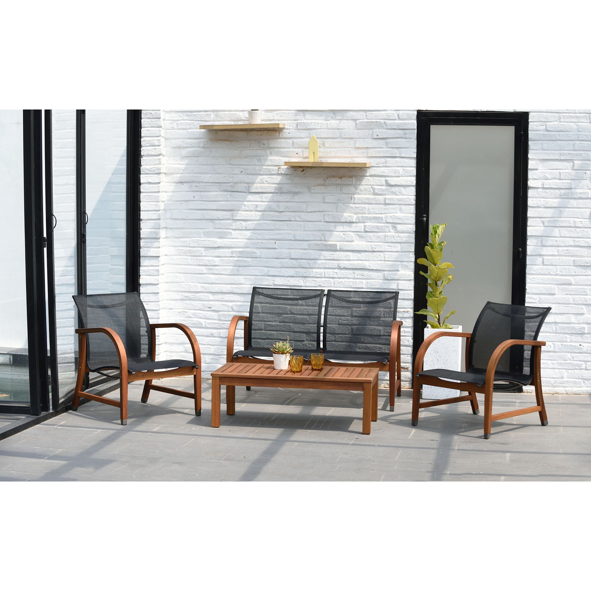 Eucalyptus patio set hot sale