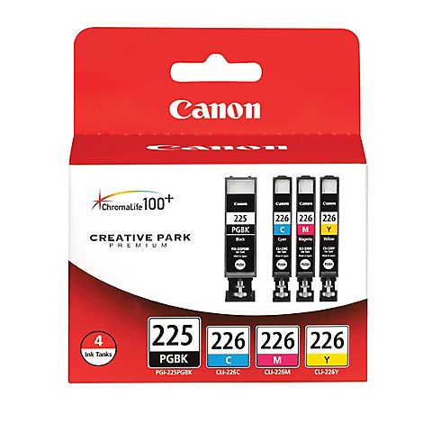 Canon PGI-225 and CLI-226 Combo Ink Cartridges, 4 Pack
