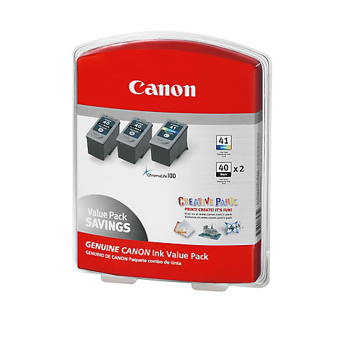 Canon iPG-40 and CL-41 Combo Ink Cartridges, 3 Pack