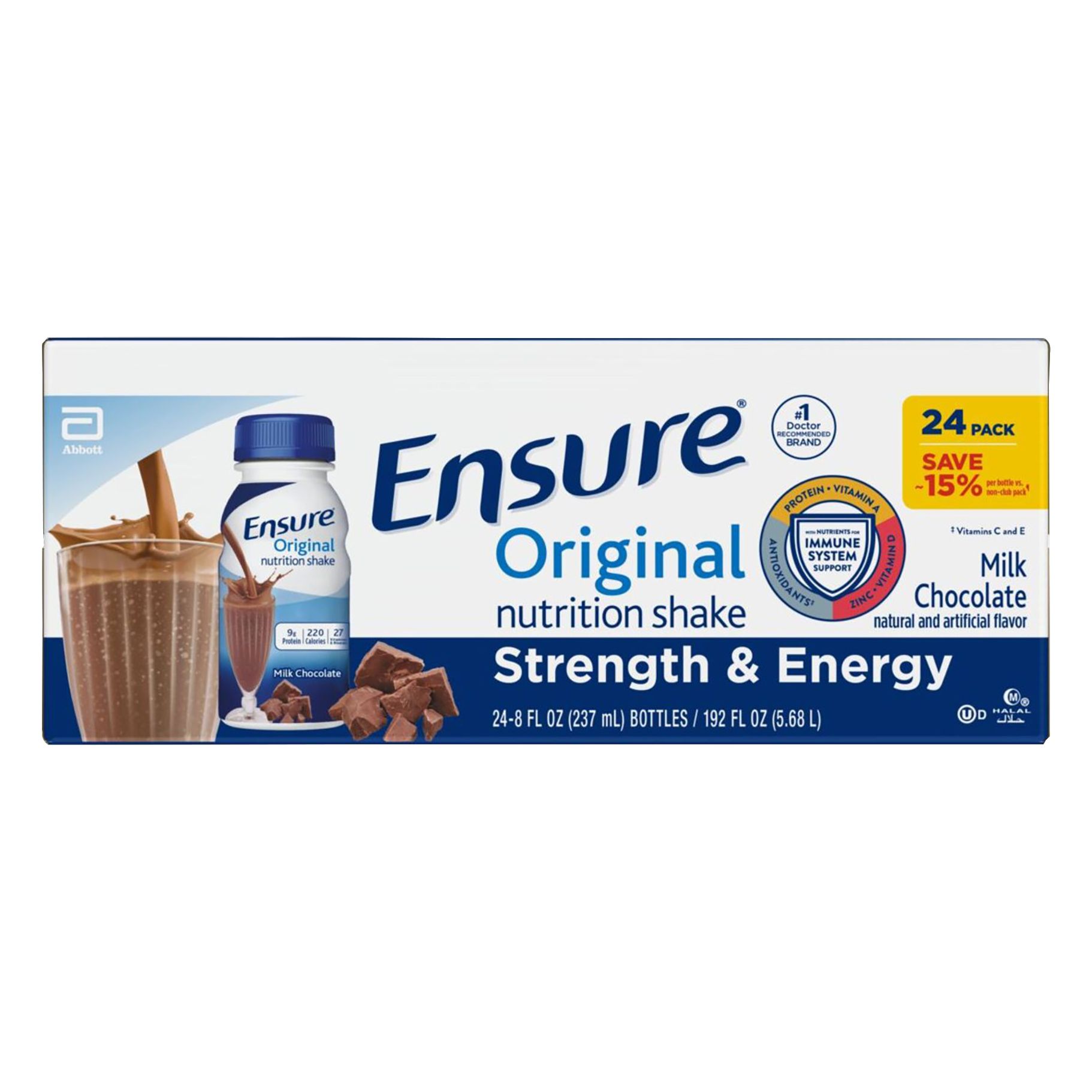 Ensure Original Nutrition Shake, 8 fl. oz, 30-pack, Milk Chocolate