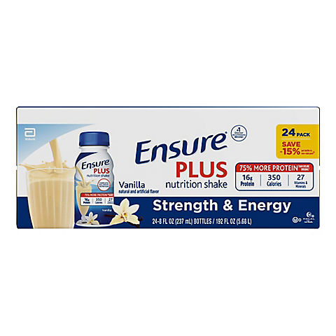 Ensure Plus Vanilla Nutrition Shake, 24 pk./8 fl. oz.
