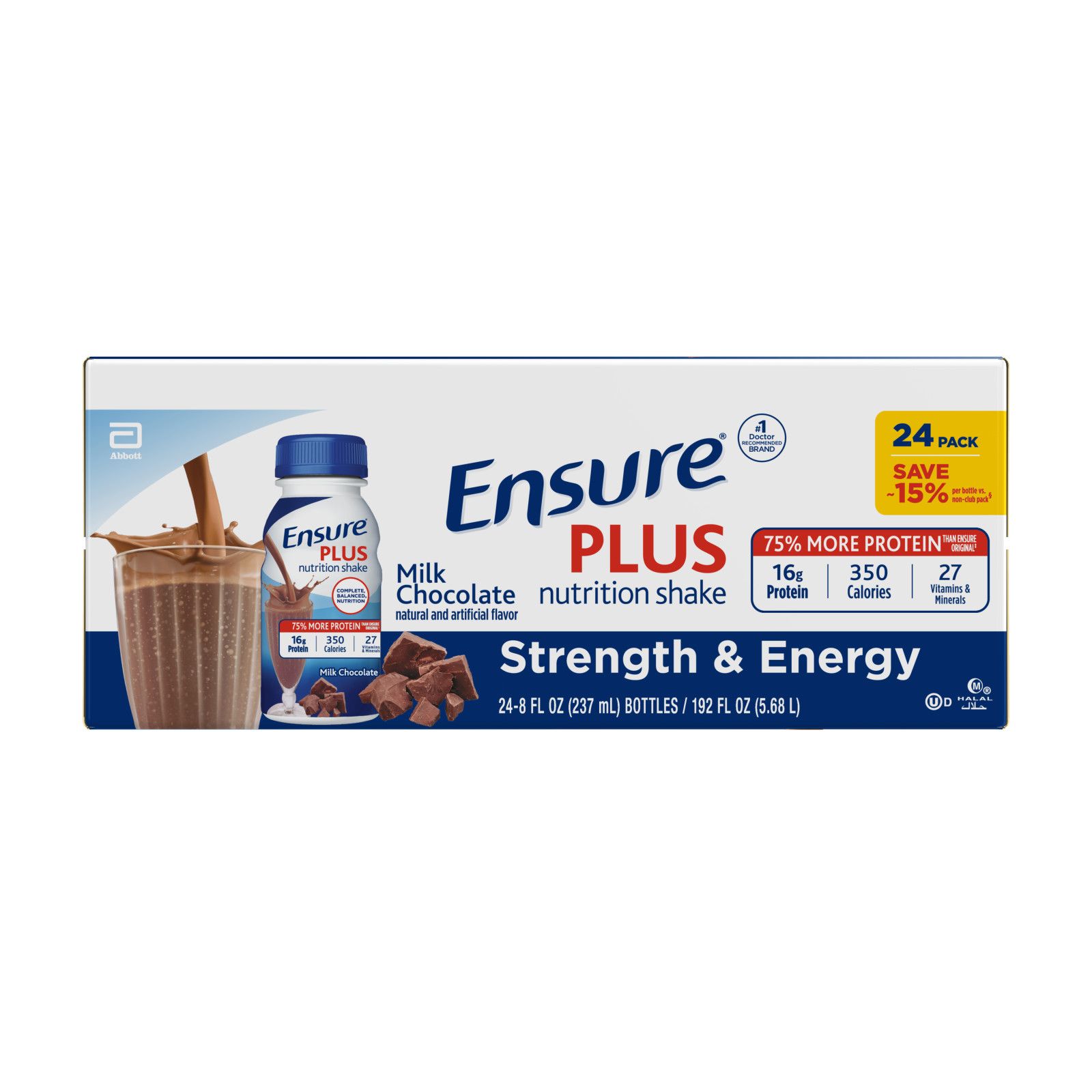 Ensure Active Nutrition Shake, High Protein, Milk Chocolate