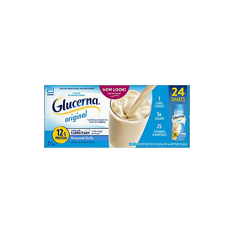 Glucerna Original Homemade Vanilla Nutritional Shake, 24 ct./8 fl. oz.