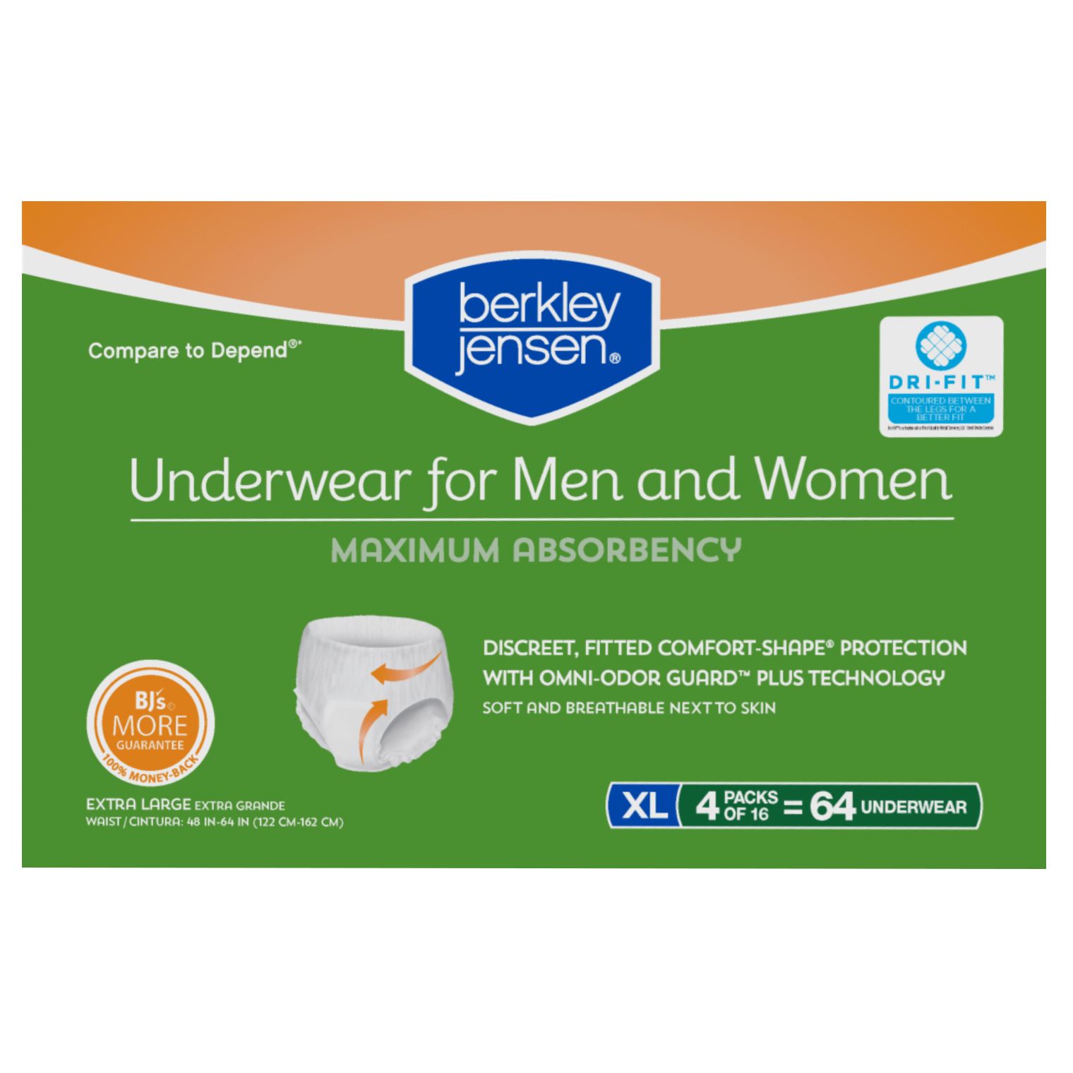 Unisex Incontinence Underwear Ultimate Absorbency, Extra Large, 11