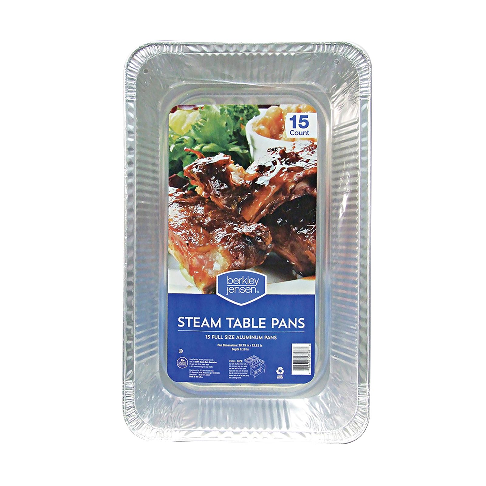 Eco-Foil Aluminum Deep Steam Table Pan, Full Size, 15 ct