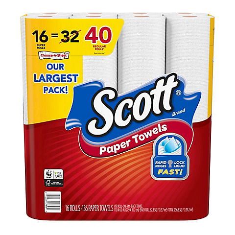 Scott Paper Towels Large Pack, 16 ct.