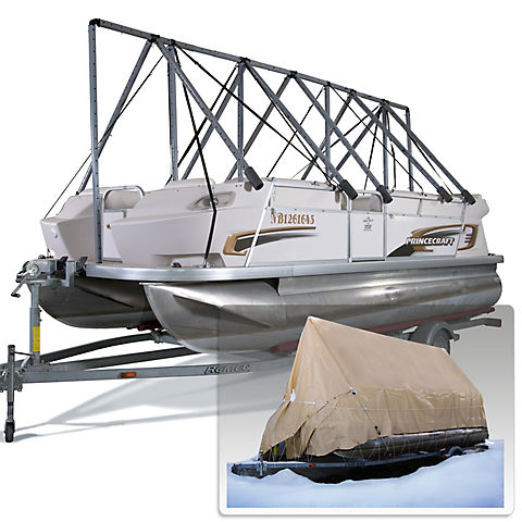 Navigloo Storage System for 19-23' Fishing Boats, Pontoon Boats and Runabouts with 19' x 32' Tarpaulin