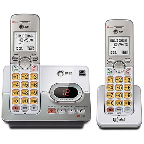 AT&T DECT 6.0 2-Handset Cordless Digital Answering System