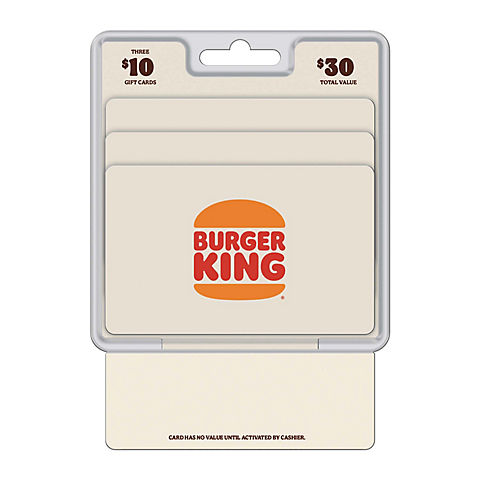 $10 Burger King Gift Card, 3 pk.