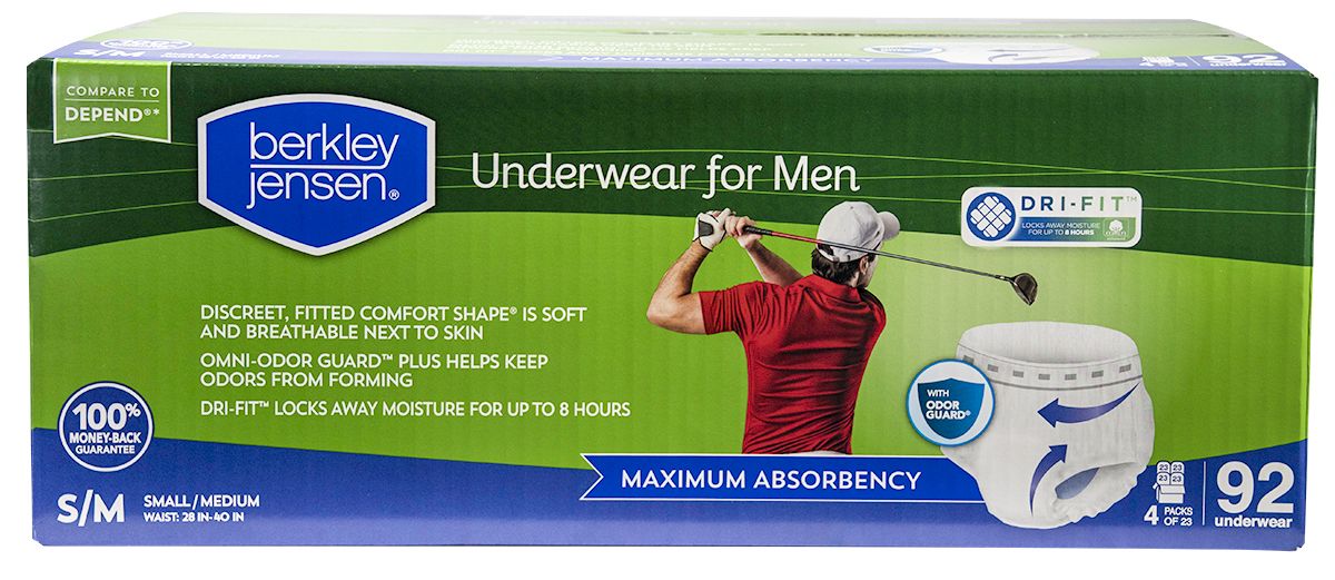 Berkley Jensen Incontinence Underwear for Men, Maximum Absorbency