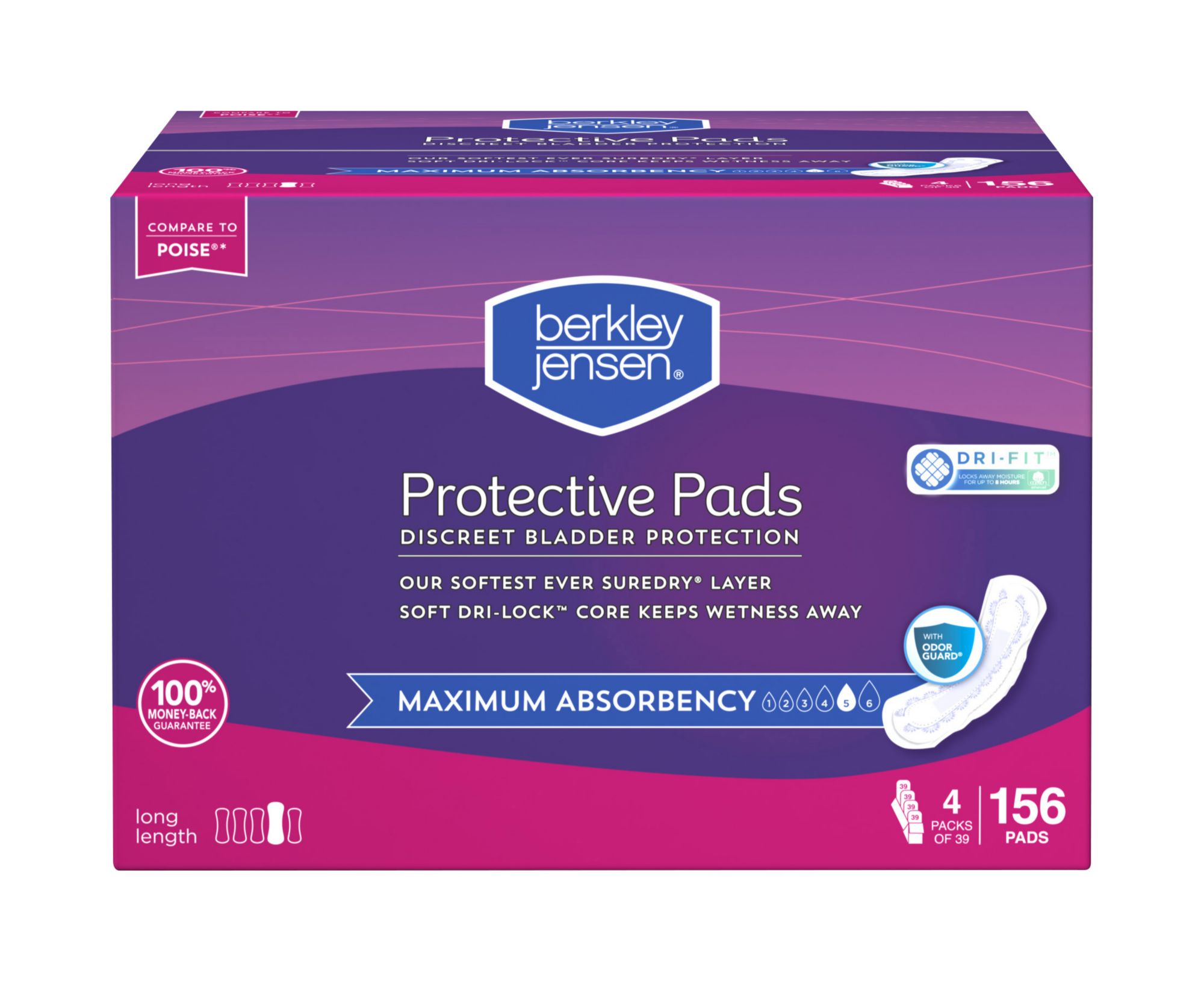 Berkley Jensen Maximum Absorbency Long Pads for Women