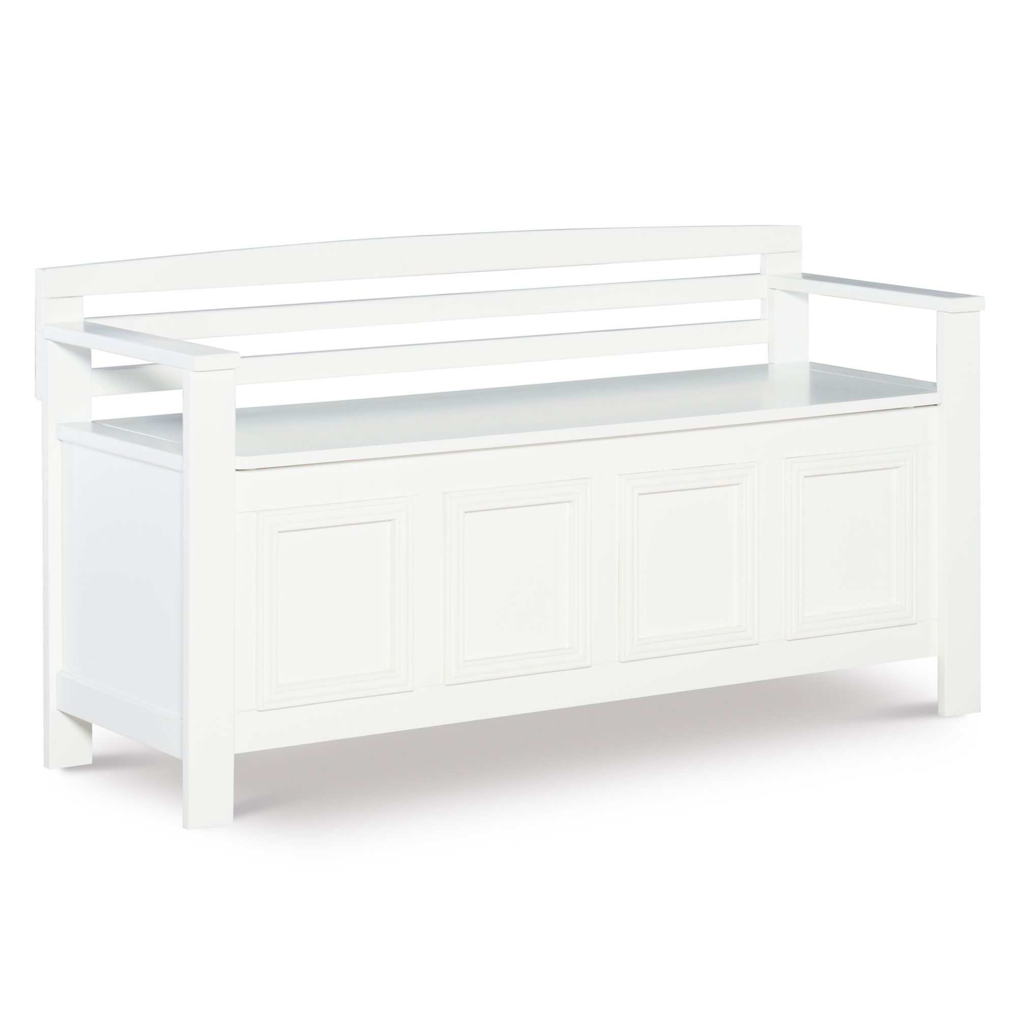 Large white storage bench discount