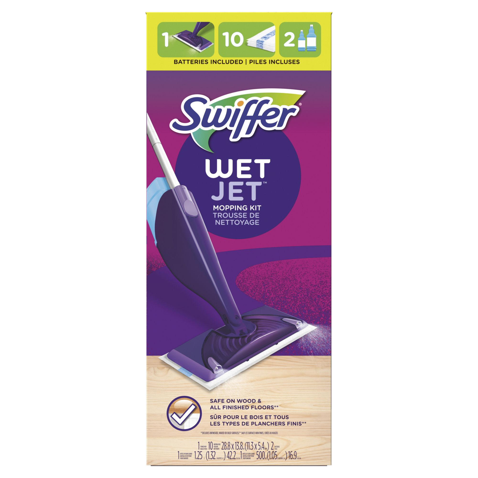 Swiffer Power Mop Starter Kit (1-Power Mop, 2-Pads, Cleaning