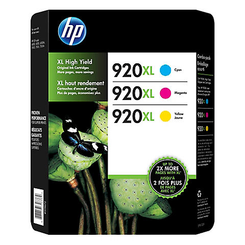 HP 920XL Color Ink Cartridges, 3 pk.