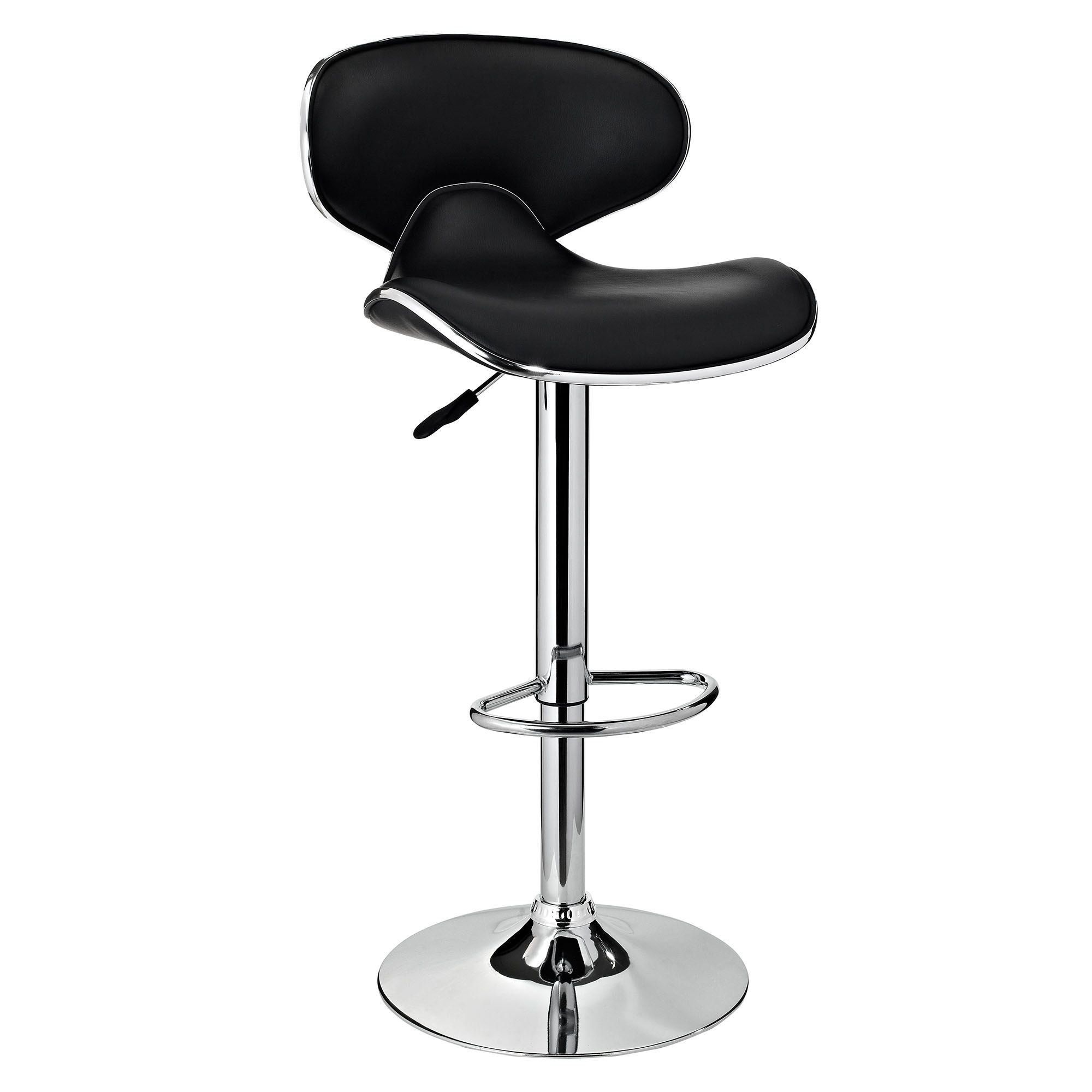 Collins Barstool Chrome and Black