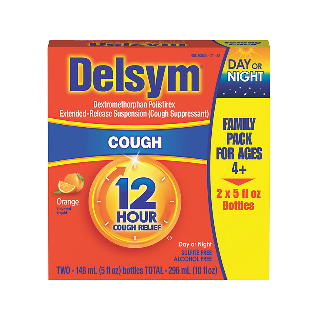 Delsym 12 Hour Cough Relief 2 Pk 5 Oz