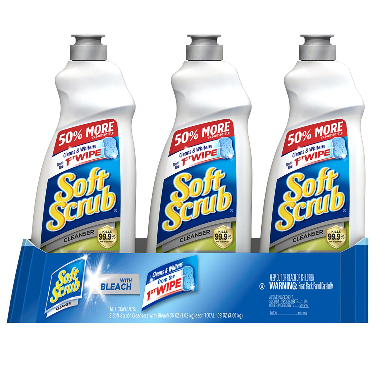 Soft Scrub Multi-Purpose Bathroom Cleanser with Oxi - 36oz