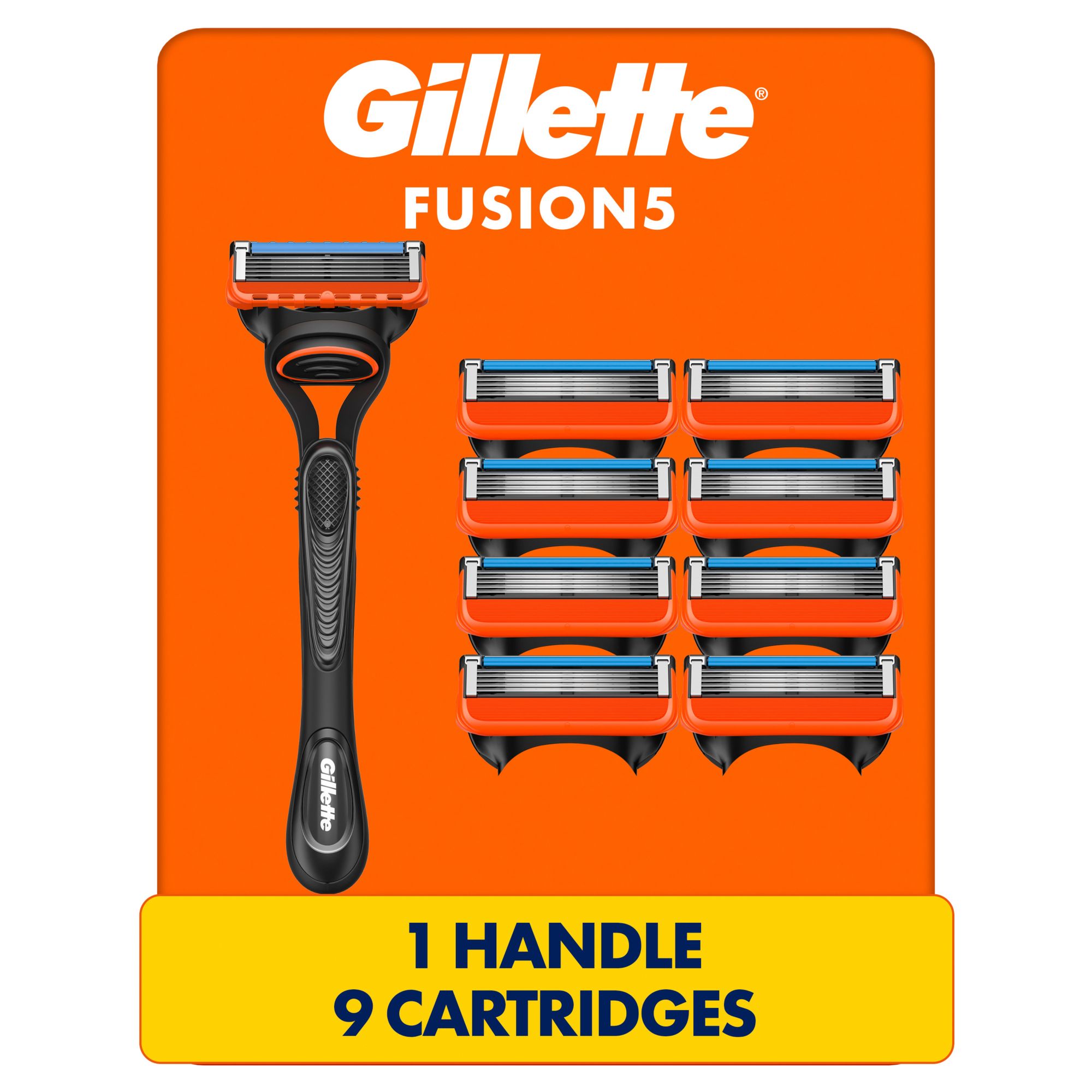 Gillette Fusion5 Men's Razor with 9 Razor Blade Refills