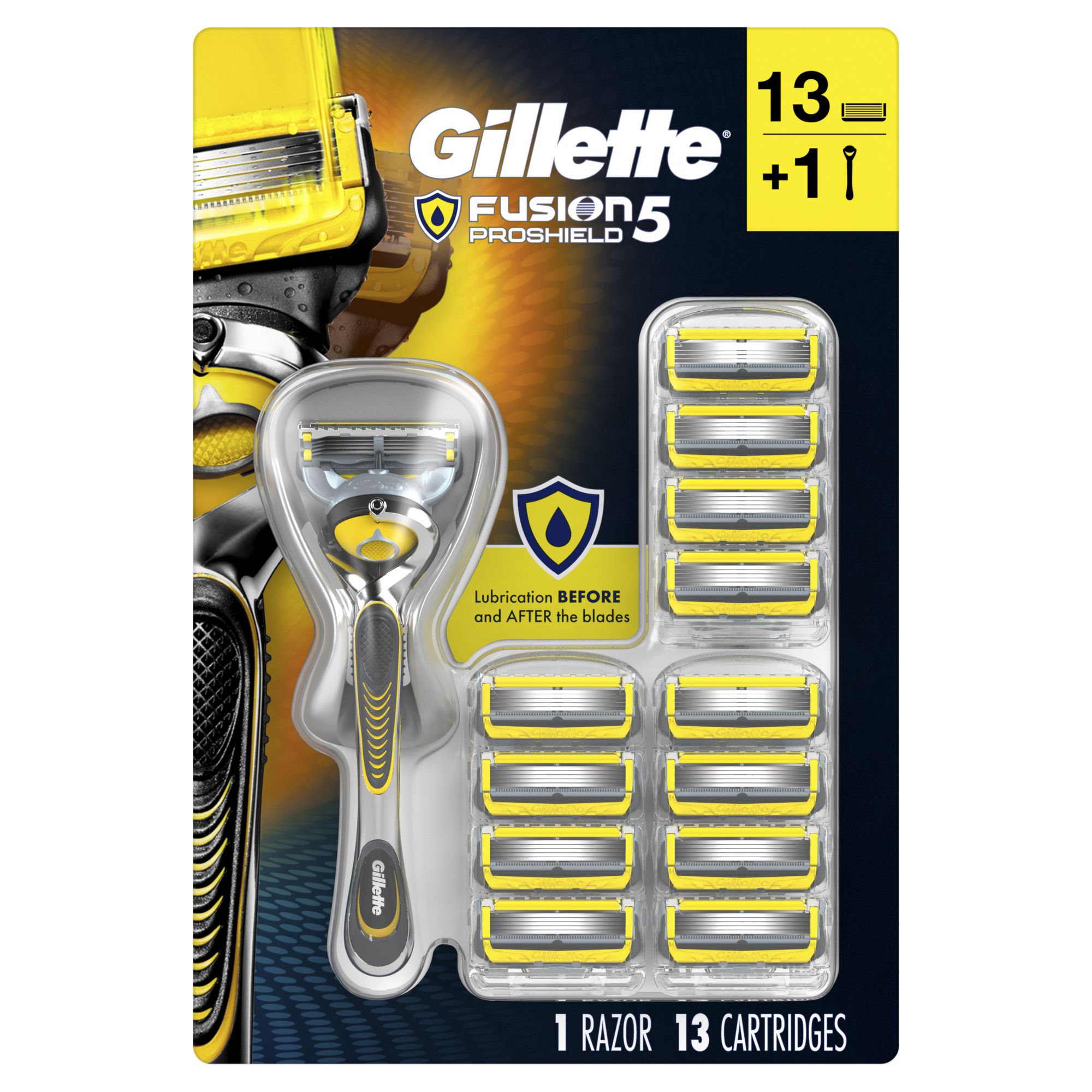 Gillette Fusion5 Proshield Men S Razor With 13 Razor Blade Refills Bjs Wholesale Club