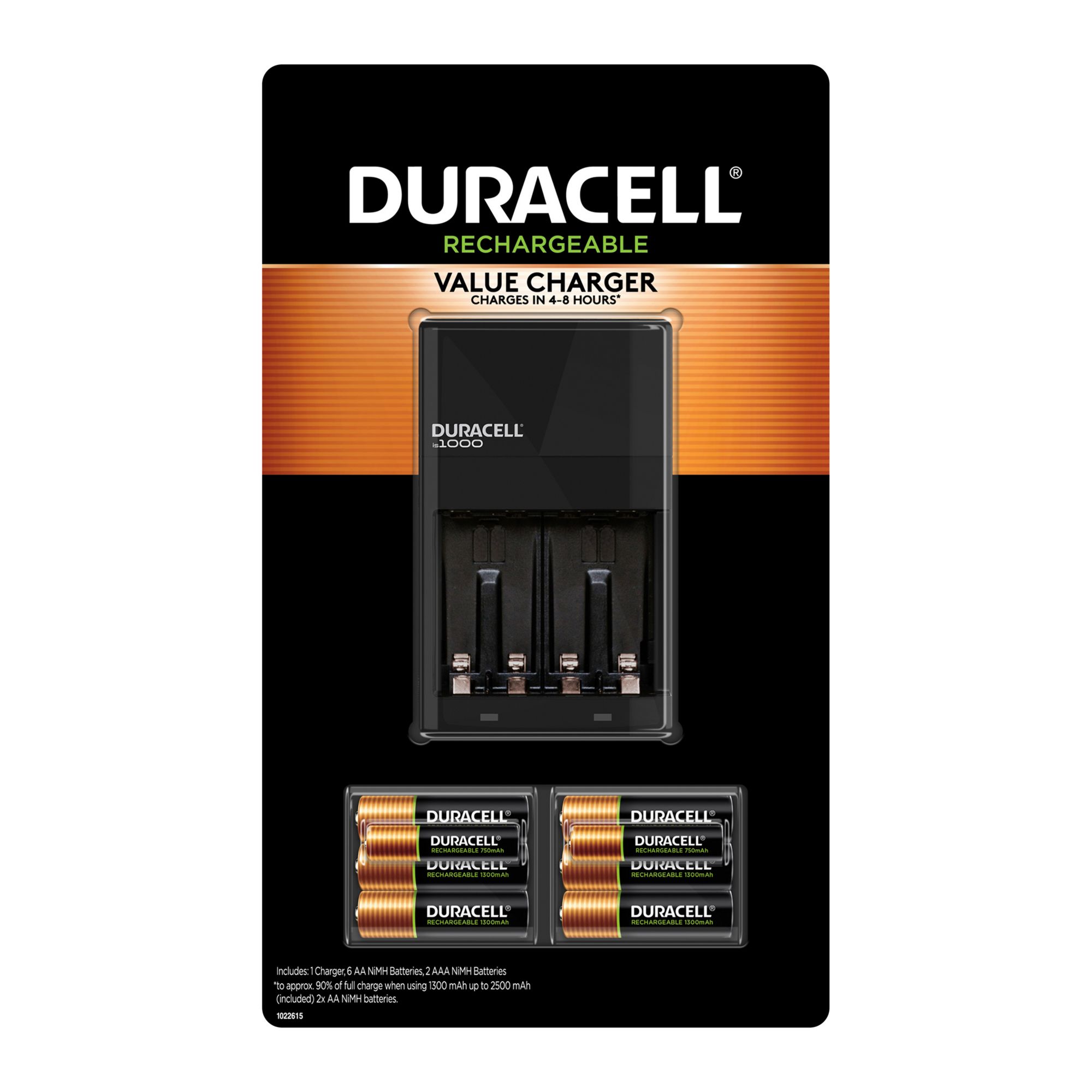 Duracell Rechargeable AA Batteries - 4 Pack 2500mAh NiMH