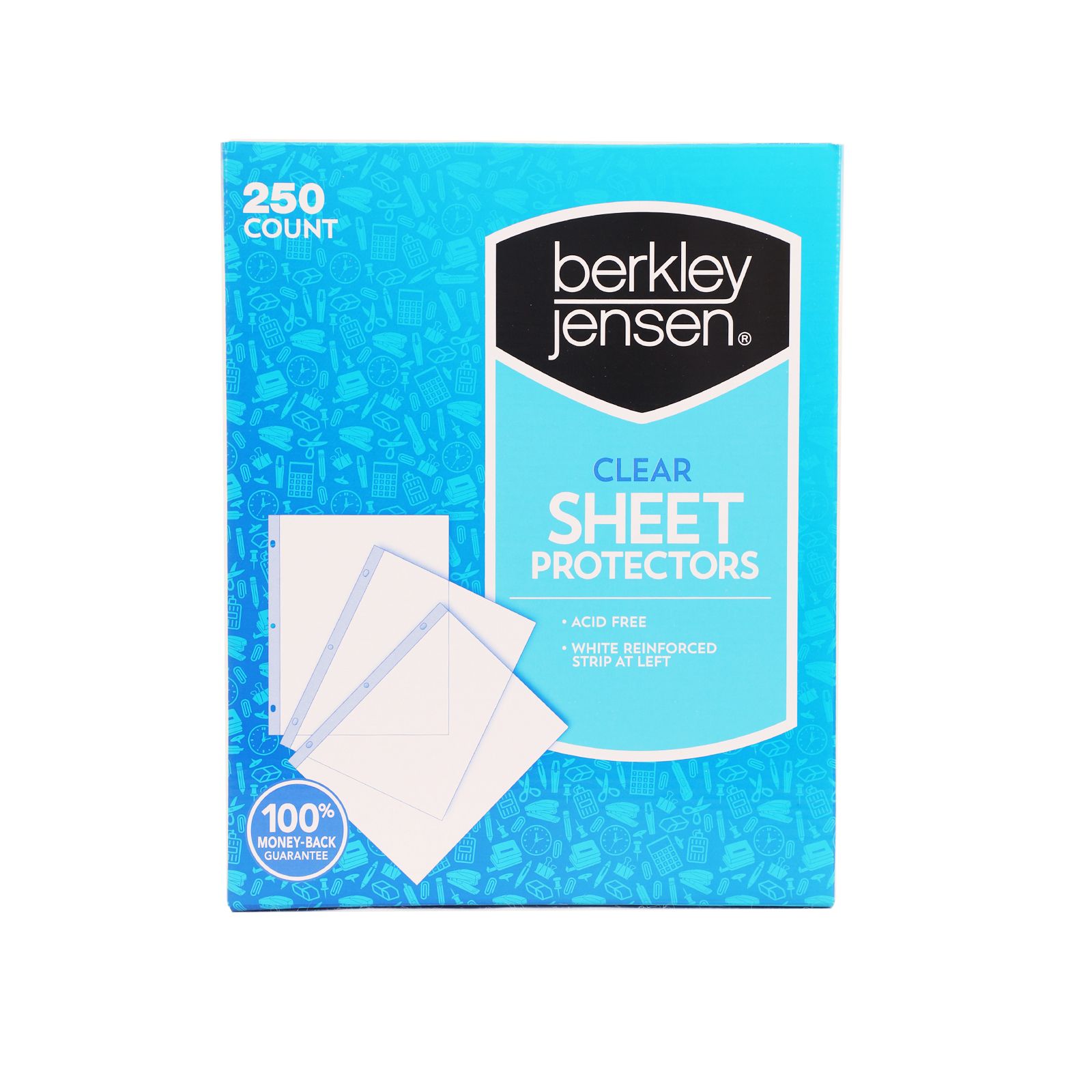 100 Sheets Clear Page Protectors for 3 Ring Binder Document Paper