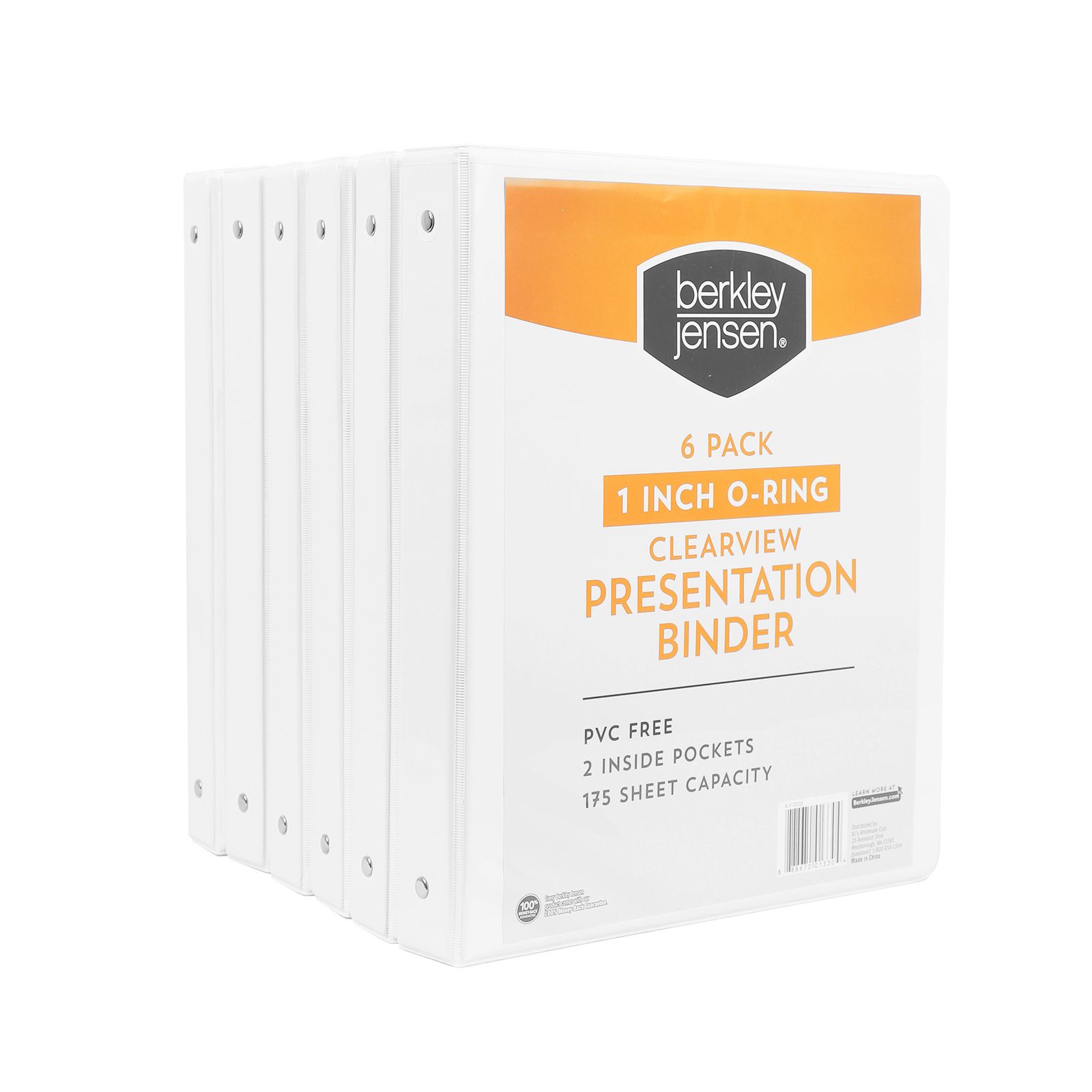 Buy White Letter Size Clear View 3-Ring Binders, 1/2 to 4 Rings, Best  Binder Pricing