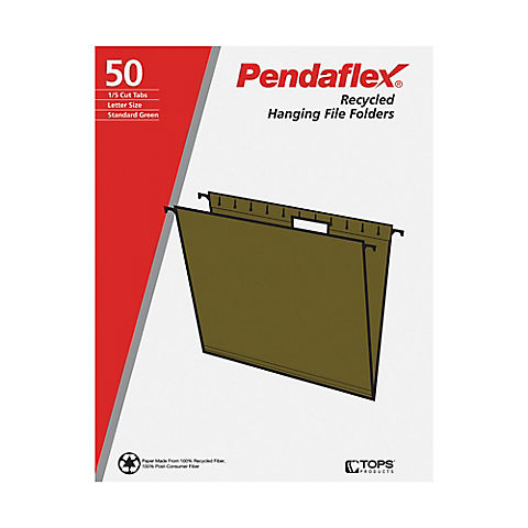 Pendaflex Essentials Letter-Size Hanging File Folders, 50 pk.