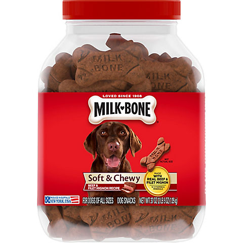Milk-Bone Soft & Chewy Beef Recipe Dog Snacks, 37 oz.