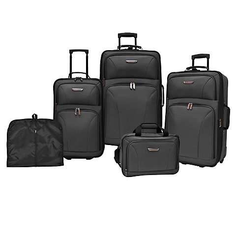 Traveler's Choice Versatile 5-Pc. Luggage Set - Black