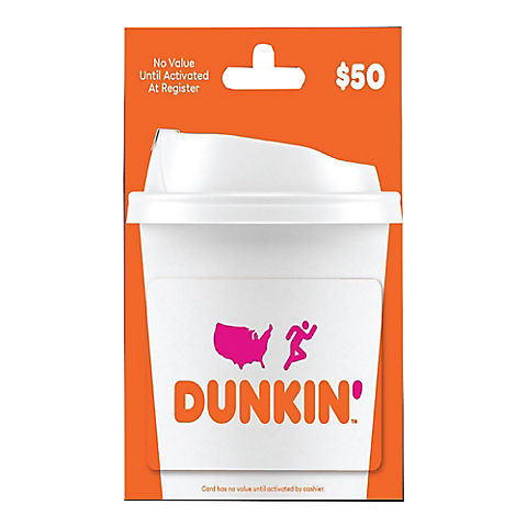 $50 Dunkin Donuts Gift Card