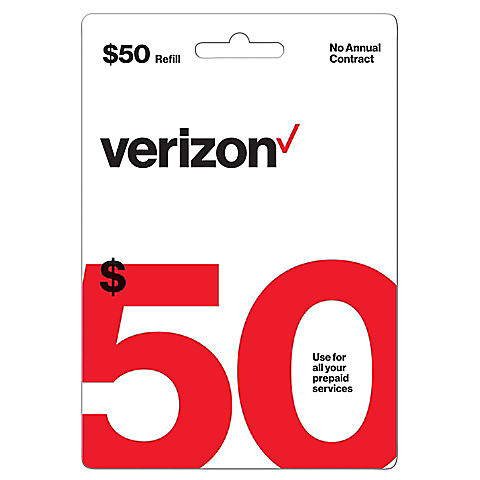 $50 Verizon Refill Gift Card