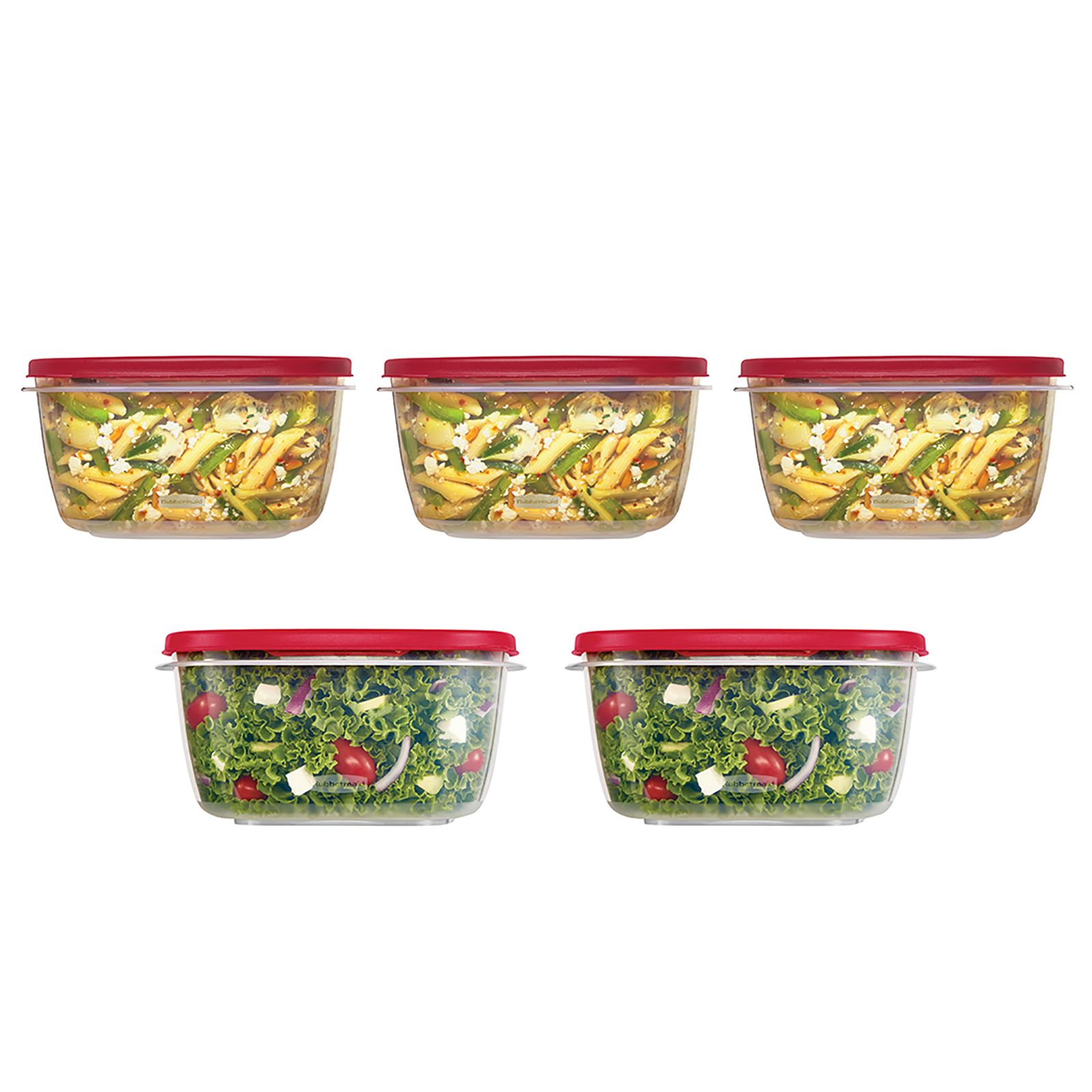 Rubbermaid Easy-Find Lids Food Storage Container - Red/Clear, 7 c