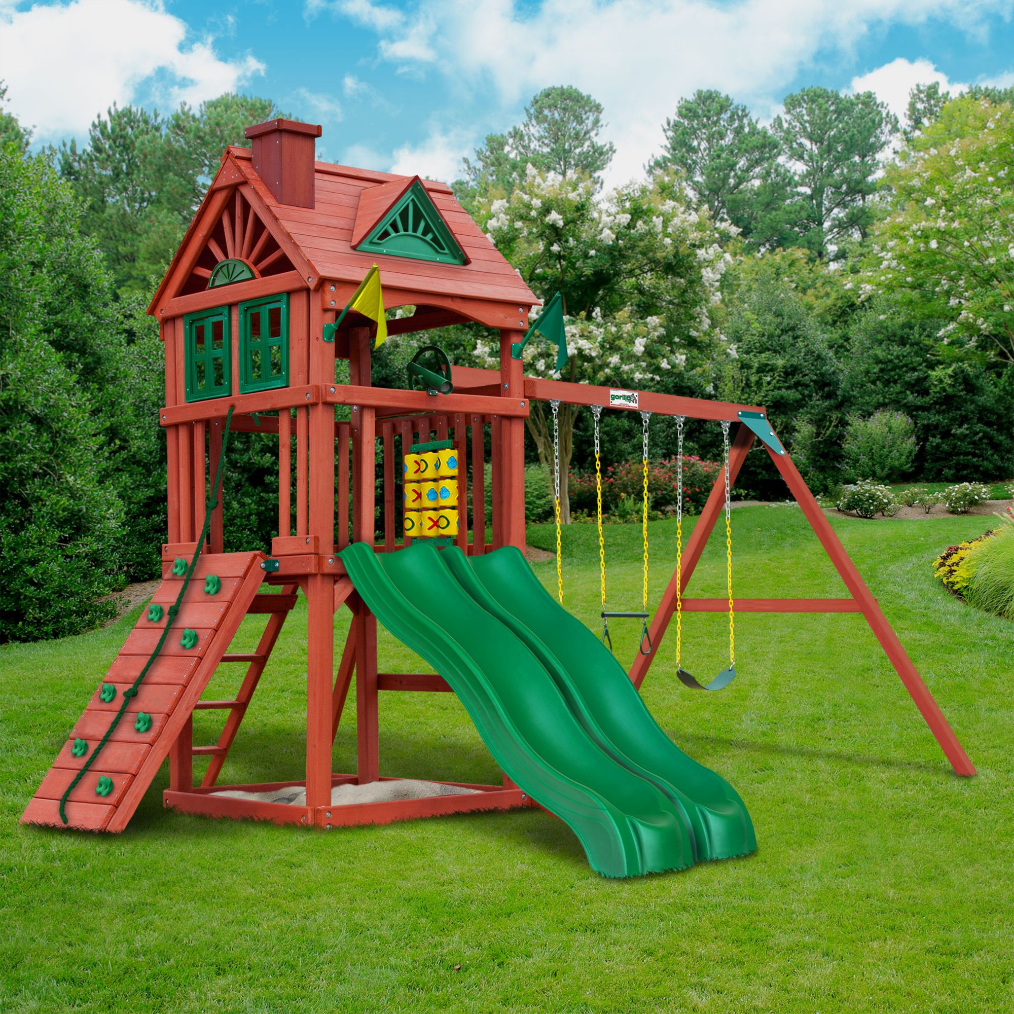 gorilla playsets red ranger cedar swing set