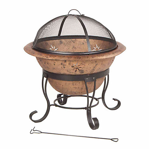 Deckmate Soleil 29" Steel Fire Bowl - Antique Copper