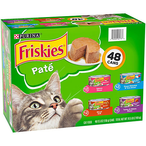 Purina Friskies Classic Pate Cat Food Variety Pack, 48 pk./5.5 oz.