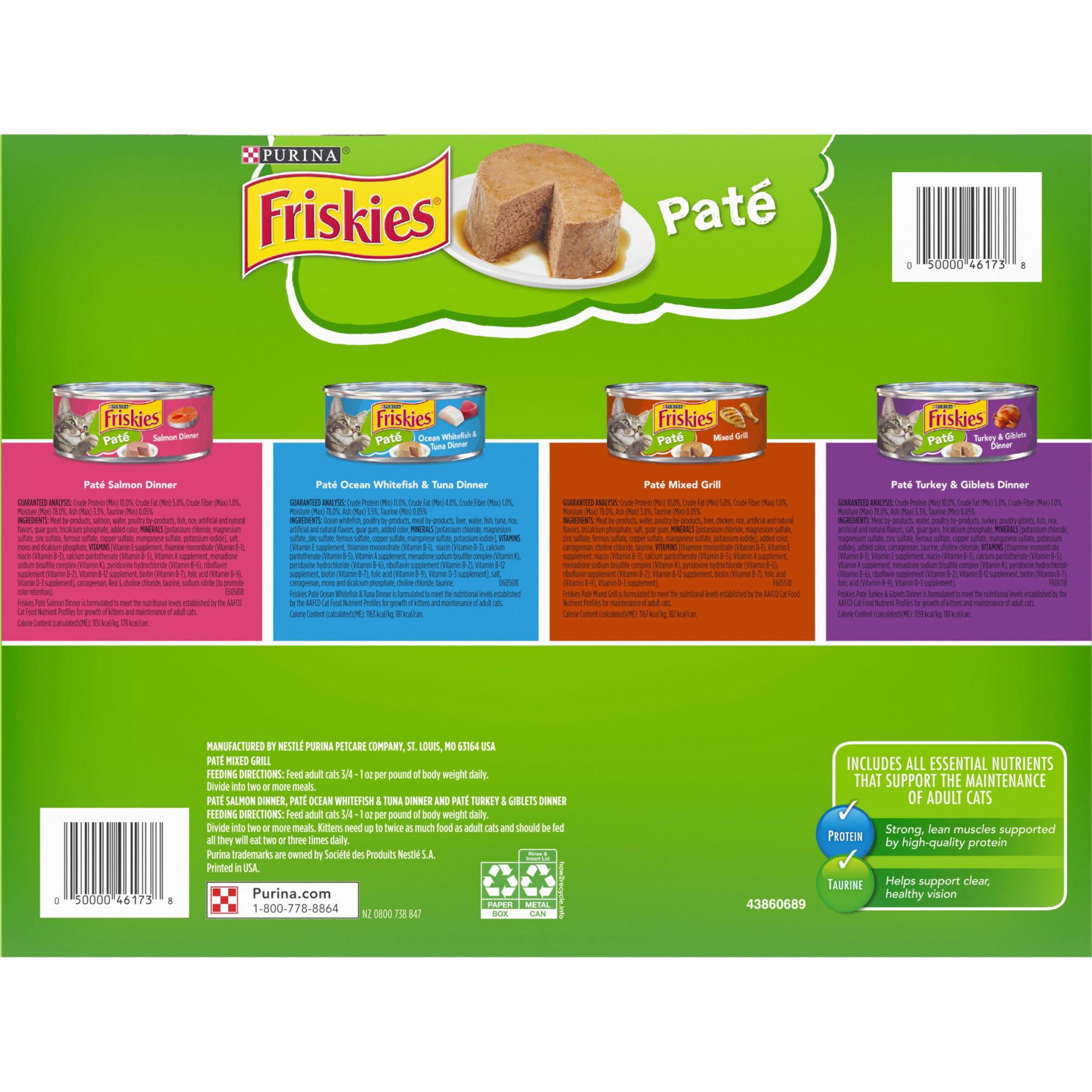 Purina Friskies Classic Pate Cat Food Variety Pack 48 pk. 5.5 oz