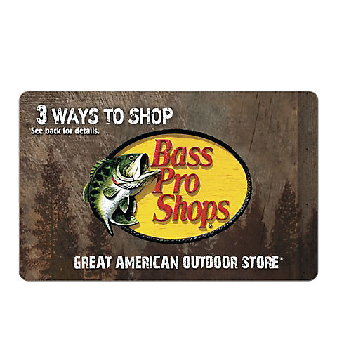$25 Bass Pro Shop Gift Card, 3 pk.