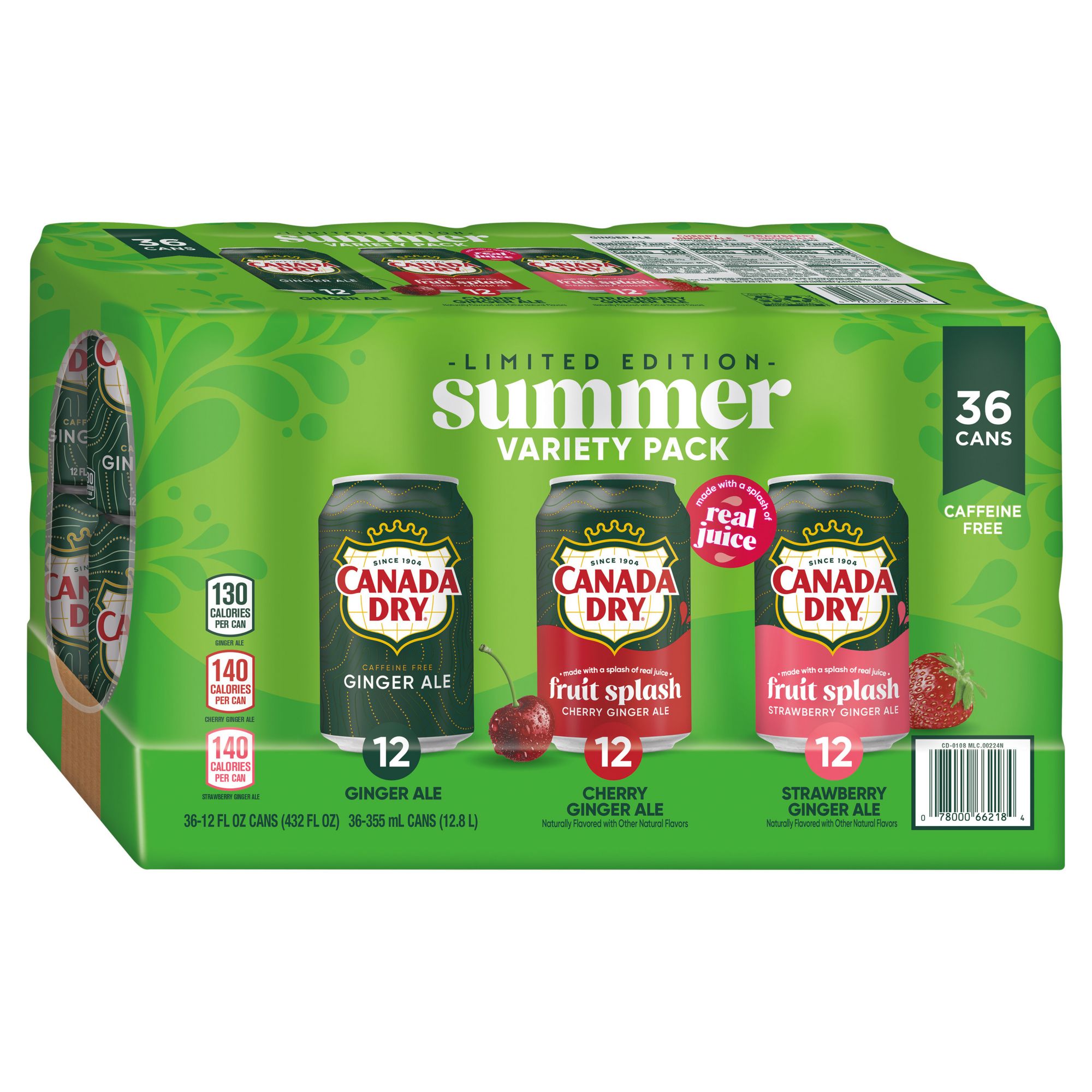 Canada Dry Ginger Ale, Variety Pack, 12 oz, 36 ct