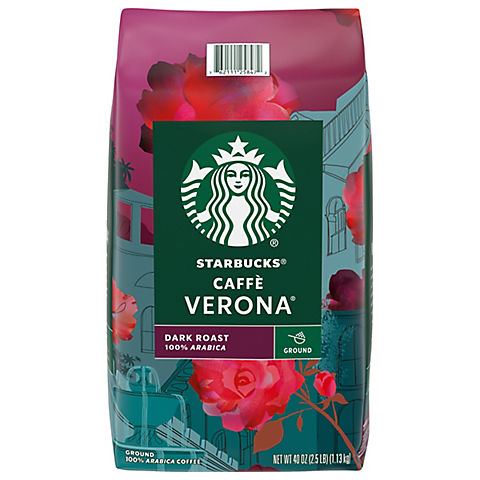 Starbucks Caffe Verona Dark Roast Ground Coffee, 1 bag (40 oz.)