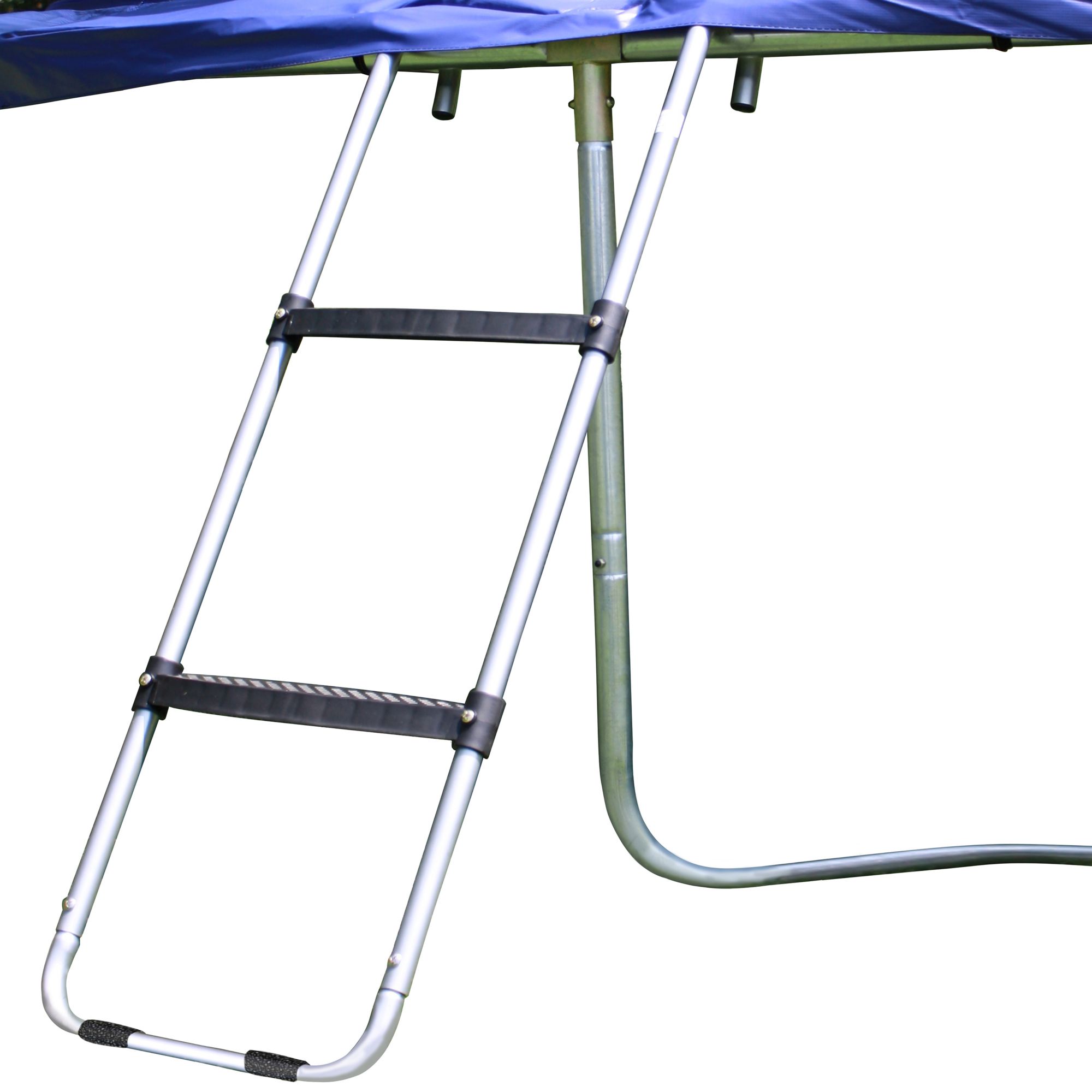 Ladder for a clearance trampoline